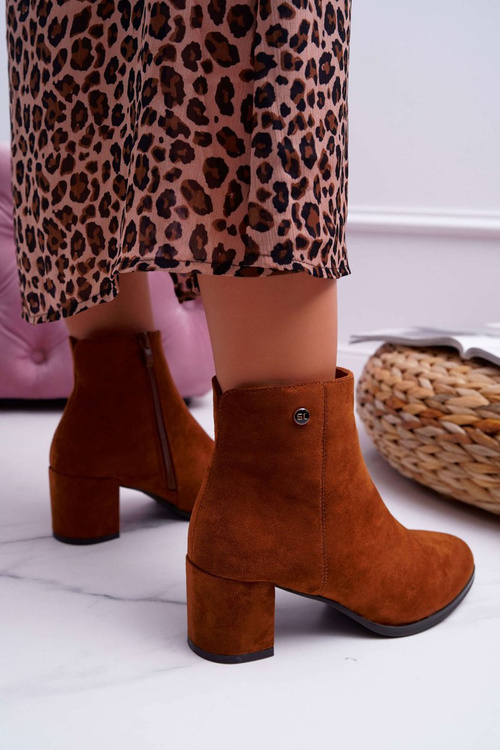 Чоботи жіночі на підборах Sergio Leone Camel BT520