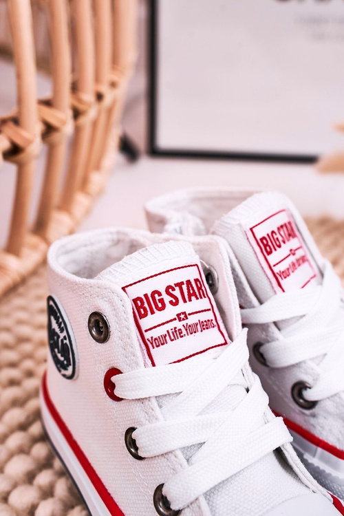 Високі дитячі кросівки на блискавці BIG STAR HH374187 Білі