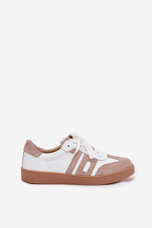 Жіночі Шкіряні Кросівки Vinceza 79557 Біло-Бежеві