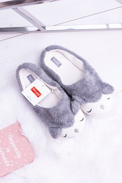 Жіночі домашні тапочки SOXO Animals B Grey