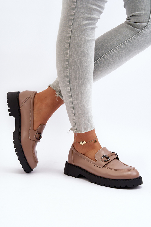 Жіночі бежеві мокасини Ledda зі штучної шкіри