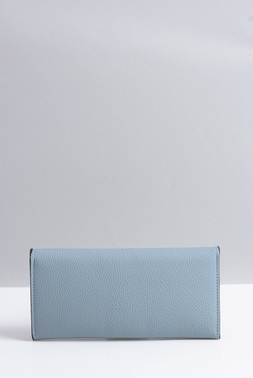 Стильний великий синій жіночий гаманець