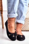 Жіночі балетки Lu Boo Black Suede Layla