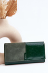 Жіночий гаманець на блискавці Темно-зелений Harmale