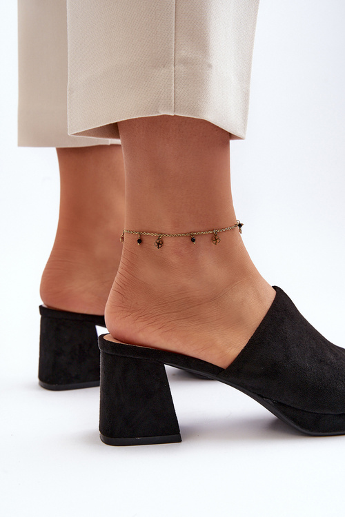 Жіночі чорні мюлі Bralya на підборах