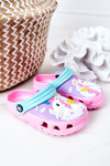 Дитячі поролонові тапочки з єдинорогом рожеві