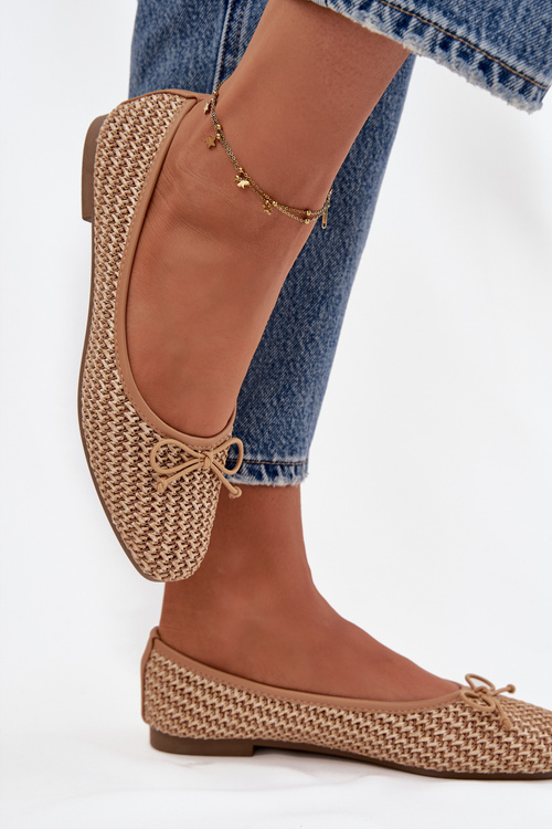Балетки з плетінкою та бантиком Camel Belirra