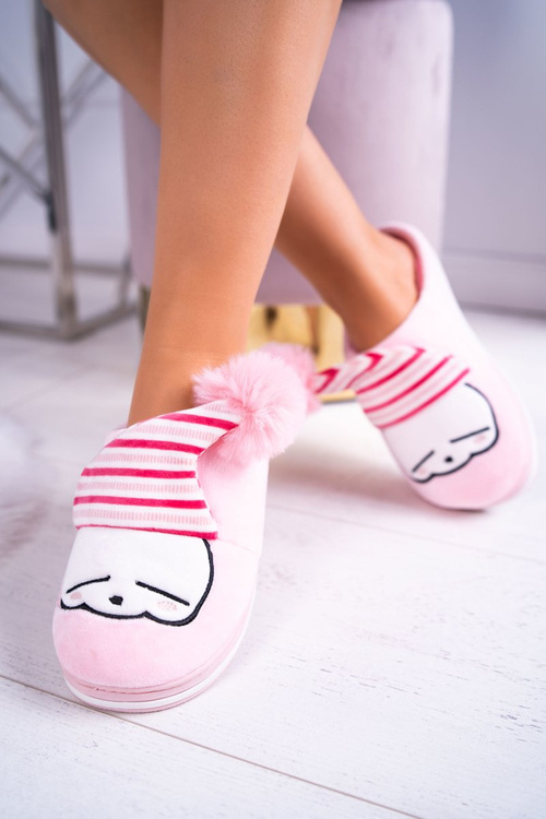 Жіночі тапочки домашні ніжно-рожеві Mashimaro