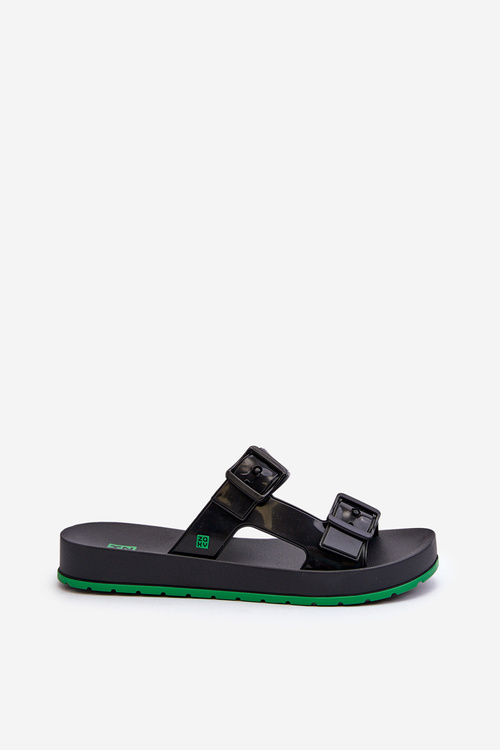 Жіночі босоніжки на плоскій підошві ZAXY LL285073 Чорні