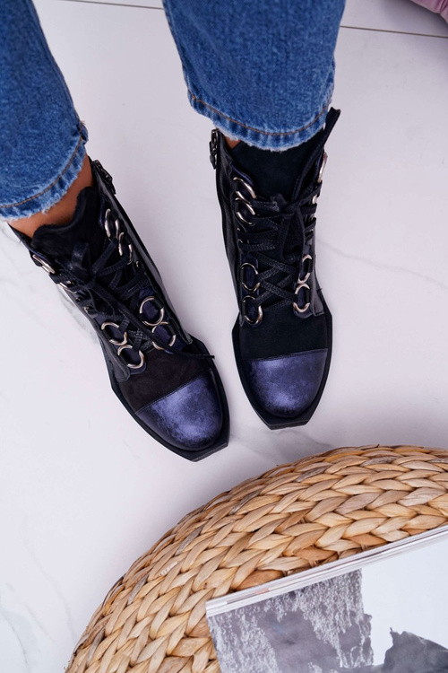 Жіночі шкіряні чоботи Чоботи Maciejka Гранат 04184-17/00-3