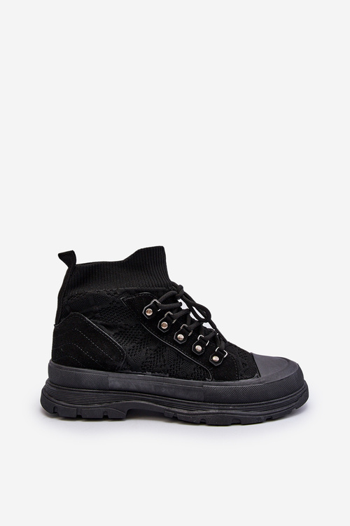 Жіночі кросівки з еластичним верхом чорного калину