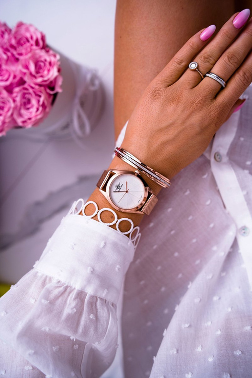 Жіночий годинник Michael John Pink Gold Armedana