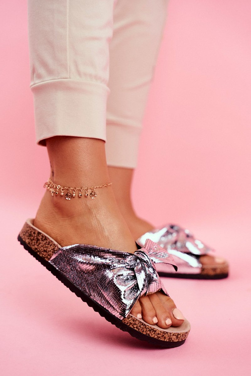 Жіночі гірки з великим бантом, сріблясті Lovely Time