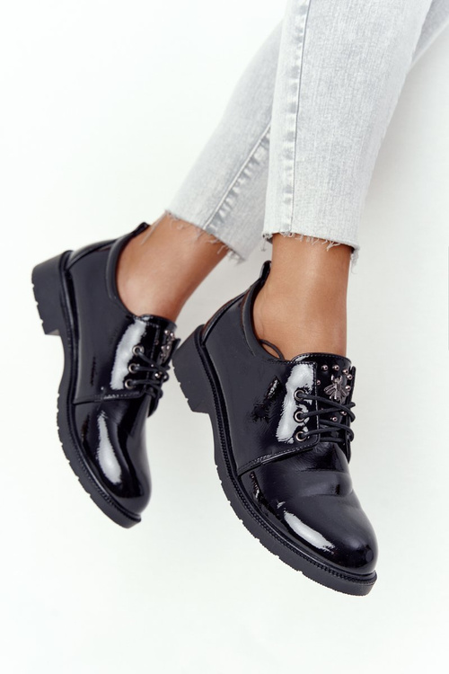 Жіночі броги Oxford Shoes S.Barski 309 Patent Black
