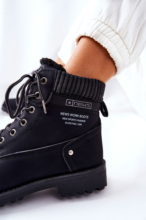 Жіночі пласкі похідні черевики Black Grunders