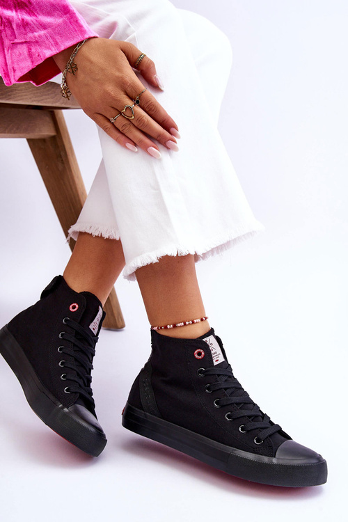 Жіночі класичні високі кросівки Cross Jeans LL2R4088C чорні