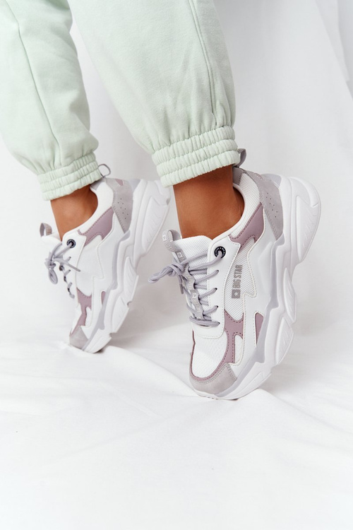Жіночі кросівки Memory Foam Big Star HH274255 біло-фіолетові