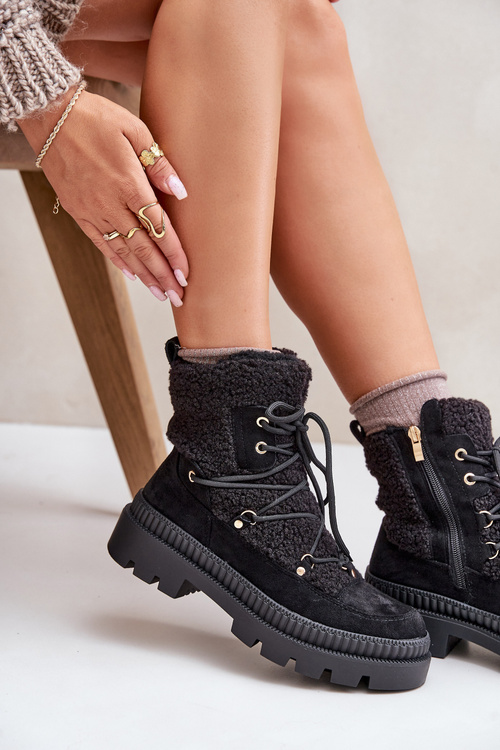 Чоботи з овчиною типу Black Merilana