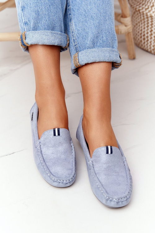 Жіночі замшеві лофери Blue San Marino