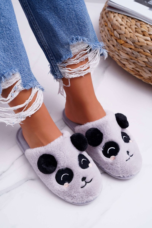Жіночі тапочки зі штучним хутром Pandy Light Grey Fimeo