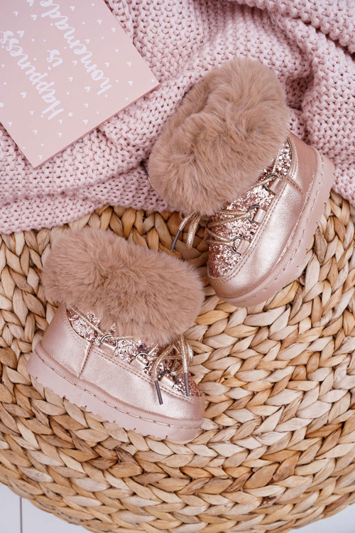 Дитячі утеплені чоботи Snow Boots на хутрі Gold Nicola