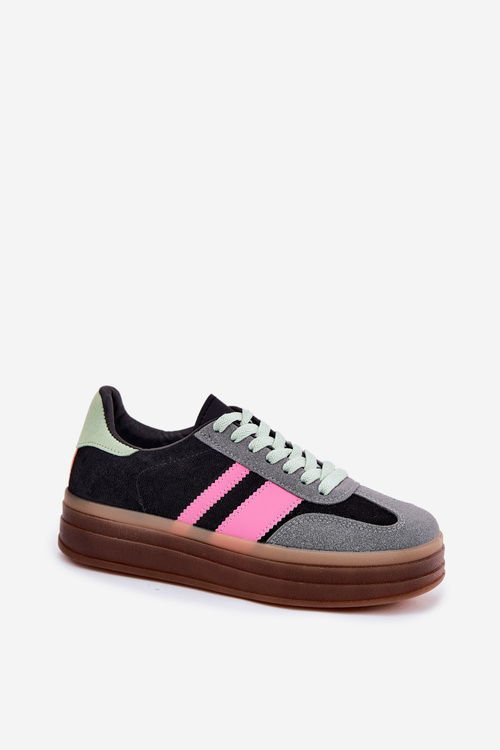 Низькі Кросівки На Платформі Чорні Ovivene