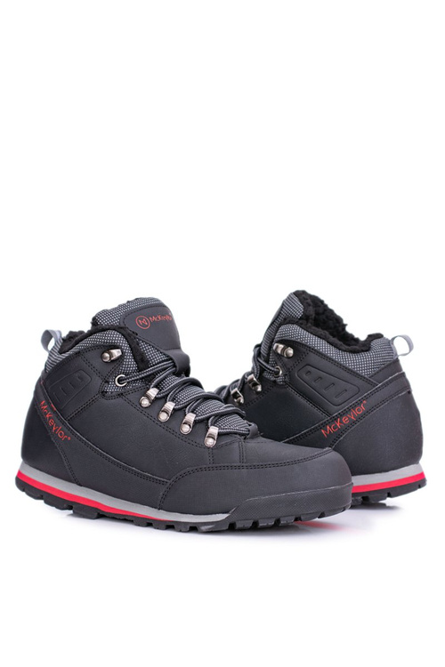 Чорні чоловічі трекінгові кросівки з утепленою флісом Reflex