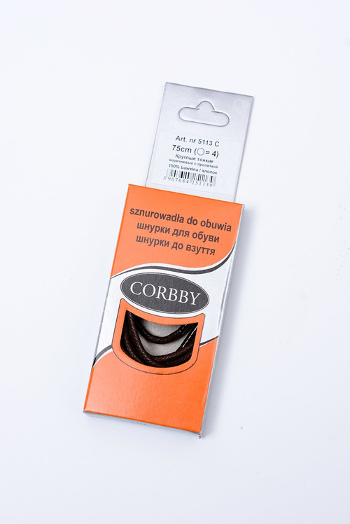 Тонкі вощені шнурки Corbby Brown