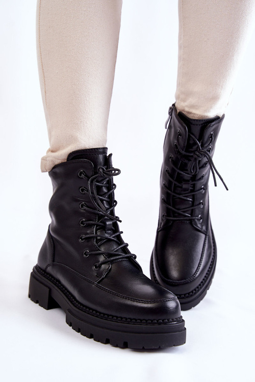 Шкіряні теплі черевики La.Fi 250009B-QN Чорні
