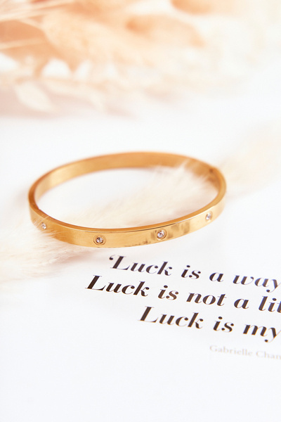 Сталевий браслет із кубічним цирконієм Gold Lauren