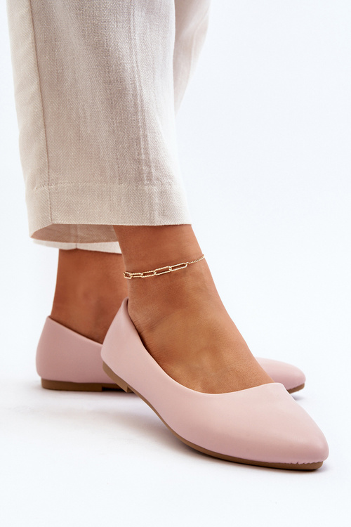 Жіночі балетки з екошкіри рожеві Tindomiel