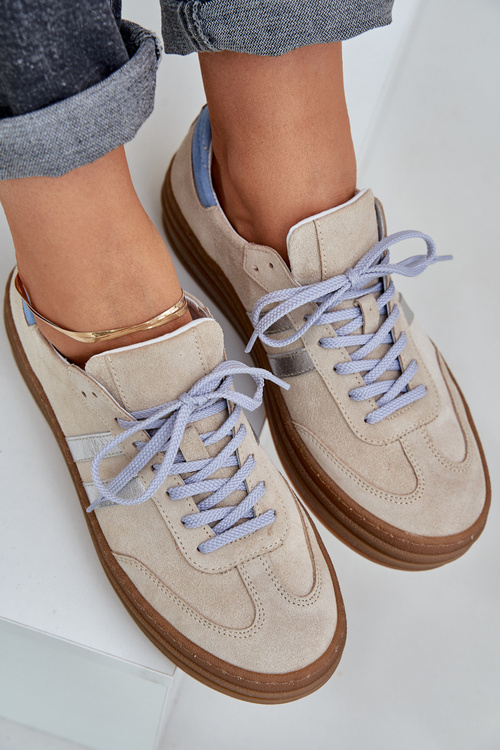 Zazoo N1068S4 Жіночі Замшеві Кросівки На Платформі Бежеві