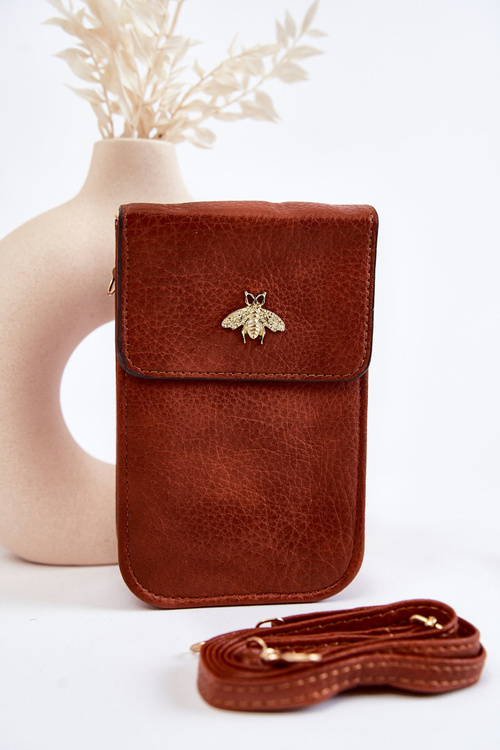 Гаманець маленький з орнаментом Неліс коричневий