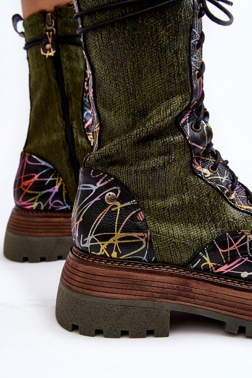 Жіночі робочі шкіряні черевики Maciejka 06203-09 Multicolor