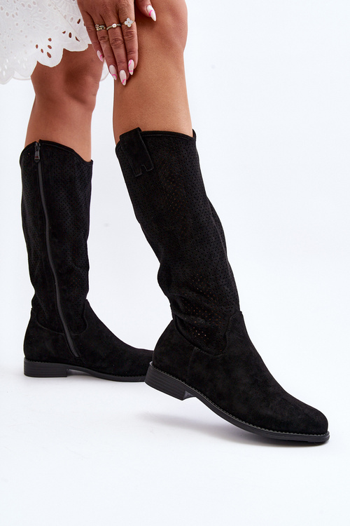 S.Barski HY66-139 Чорні жіночі черевики на шнурівці