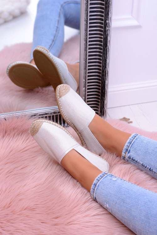 Лу Бу | Парчові еспадрільї білі