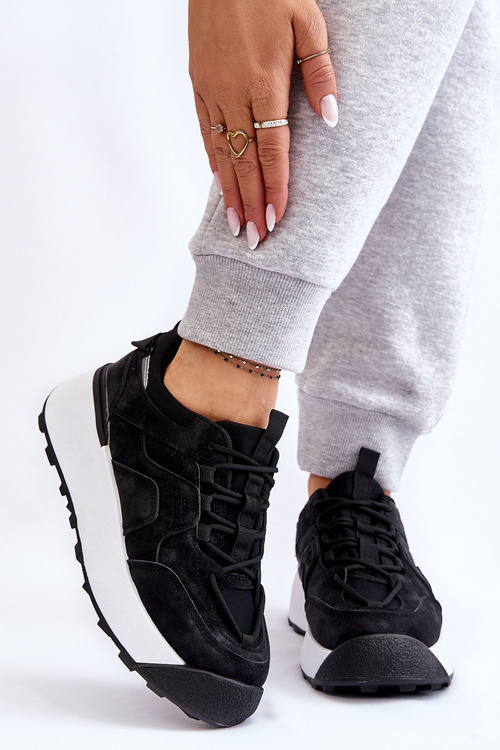 Жіноче спортивне взуття на платформі чорні Dakari