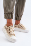 Жіночі мереживні кросівки Lee Cooper LCW-23-44-1620 бежевий