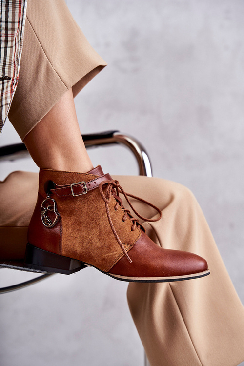 Жіночі шкіряні черевики Maciejka 5743A-29 Коричневі