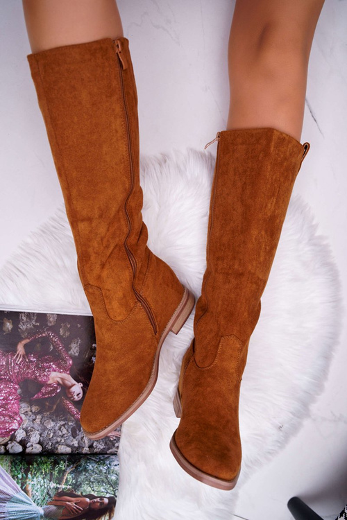 Жіночі півчоботи Suede Camel Temet