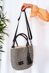 Плетена сумочка NOBO XK0380 Black-Beige