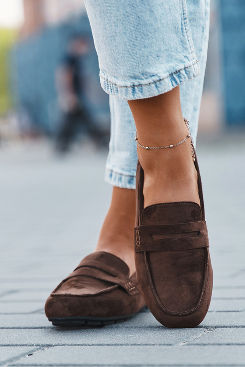 Лофери Мокасини Жіночі Плоскі Темно-коричневі Soreline