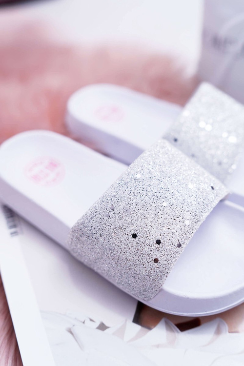 Дитячі молодіжні шльопанці Big Star White Brocade AA374086