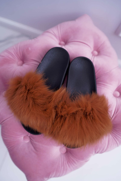 Жіночі шльопанці з хутром Camel Mellow