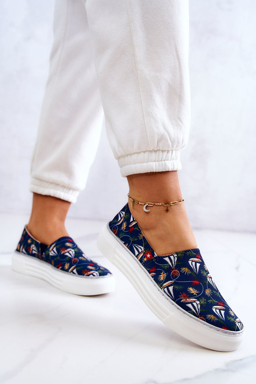 Жіночі кросівки Slip On Memory Foam Big Star JJ276016 Темно-сині