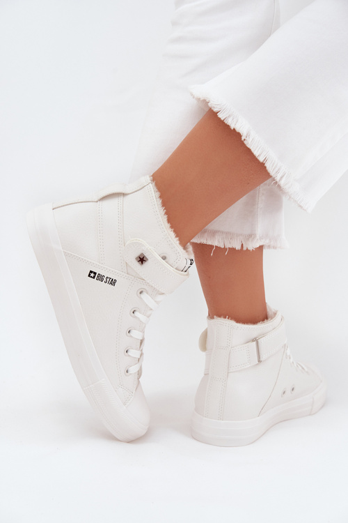 Шкіряні утеплені кросівки BIG STAR V274541FW білі