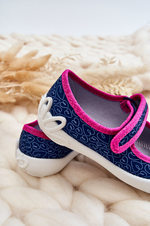 Дитячі тапочки балерини Befado Ведмедик 114X505 темно-синій