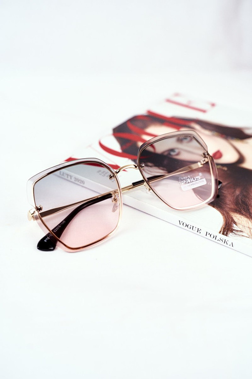 Жіночі сонцезахисні окуляри Prius PRE-34 Gold Pink Green Gradient