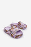 Дитячі легкі тапочки з ведмедиками фіолетового кольору Evitrapa