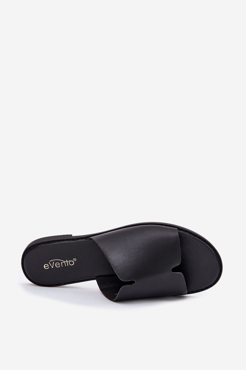 Жіночі Сандалі З Еко Шкіри На Плоскому Каблуку Чорні Kalimira